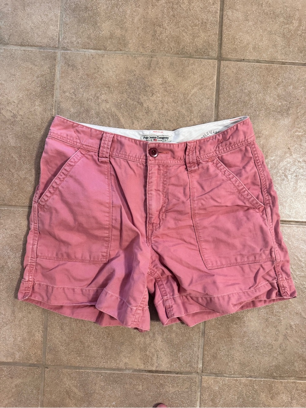 Vintage Pink Ralph Lauren Polo Shorts. Size 6. 100% cotton